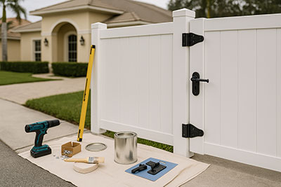 Fence and hardware touch-ups